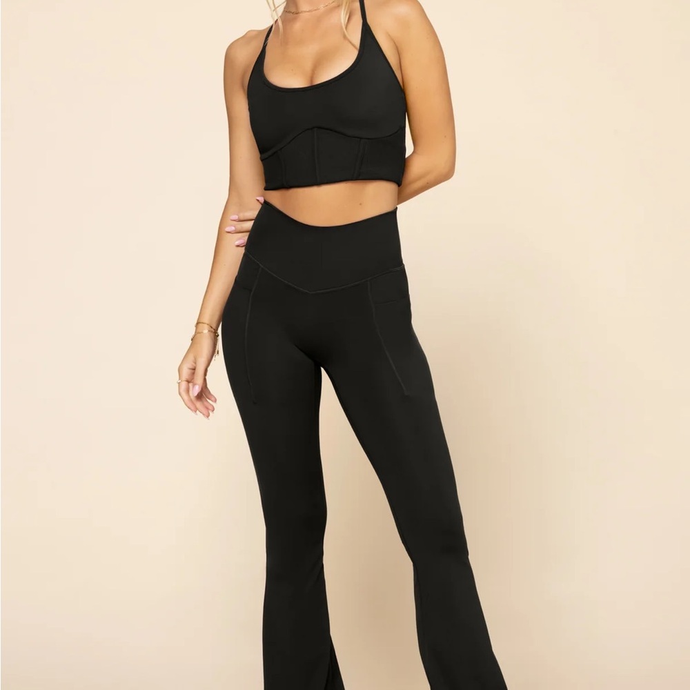 Popflex sculpt flared leggings L extra petite
